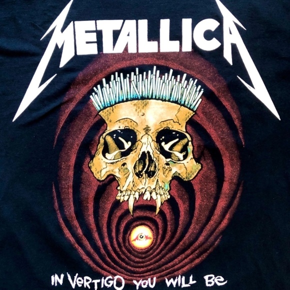 Metallica T Shirt, Double Sided Print, 2019 In Vertigo You Will Be, Size L, NWOT - Picture 4 of 7